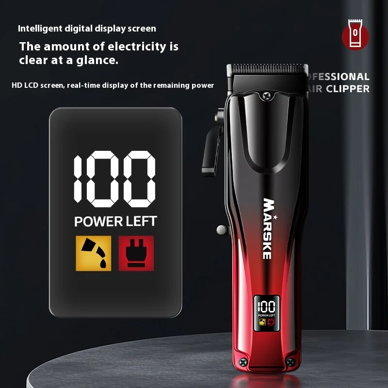 (image for) MARSKE MS-5052 Hair Clippers for Men Cordless Fade Trimmer with LED Display Precision Blades USB Rechargeable 240min Runtime